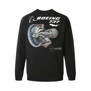 BOEING 737 Men's Oversized Fleece Crew Sweatshirt e-joyer